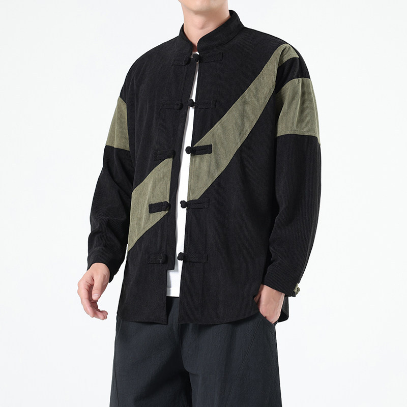 Corduroy Jacket Men - Spring Autumn Chinese Style Men's Shirt