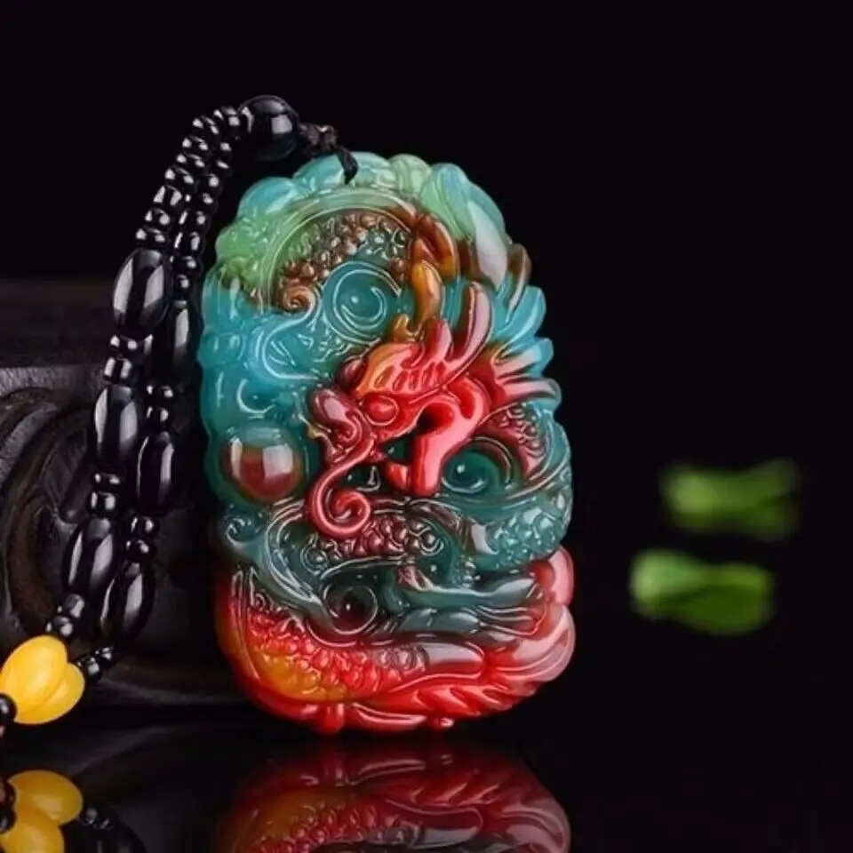Men'S Fashion - Real Jade Dragon Pendant Necklace Pendants