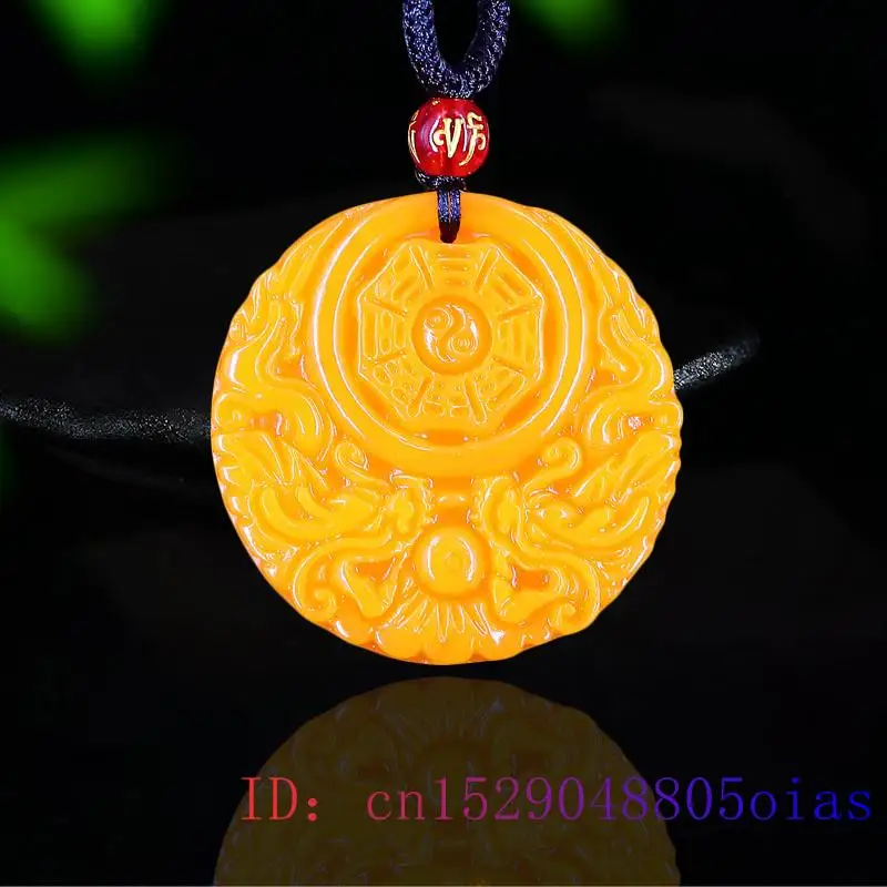 Men'S Fashion - Yellow Jade Dragon Pendant Gifts Men