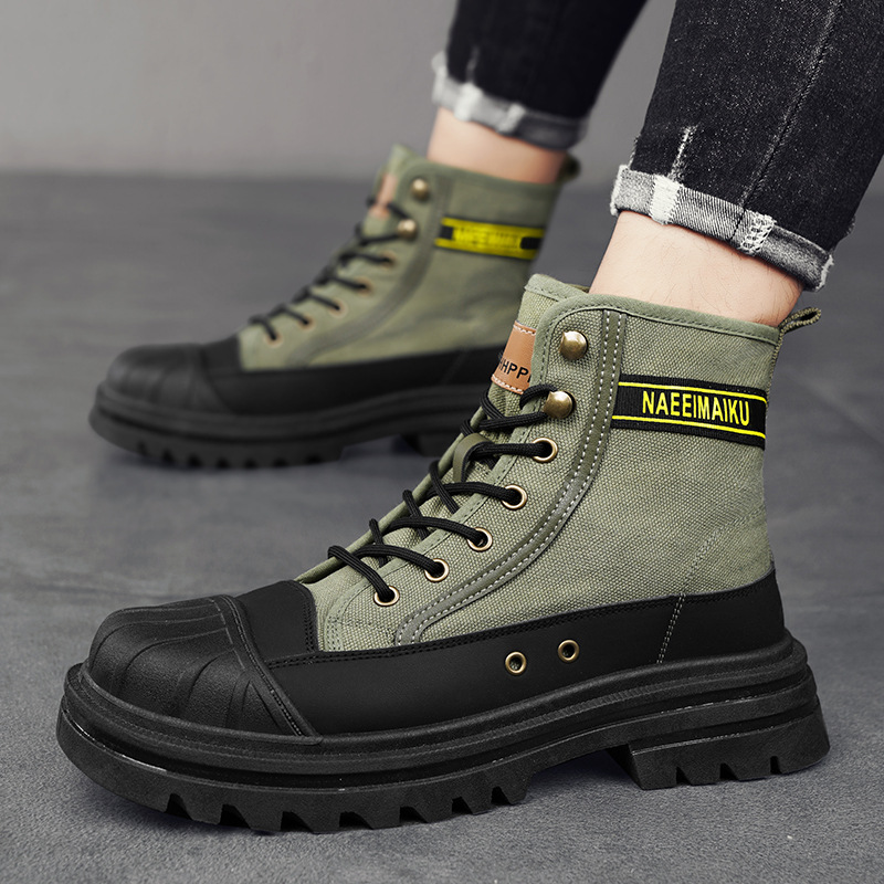 Men'S Fashion For 45 Years Old - Mens Canvas Boots Fashion High Top