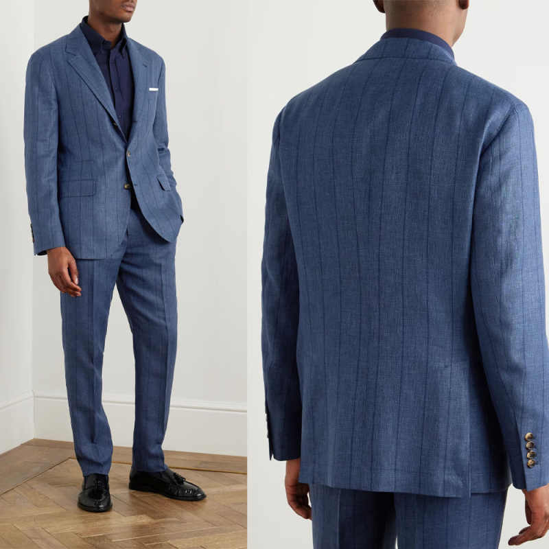 Corduroy Jacket Men - Modern Stripe Men Suits 2 Piece