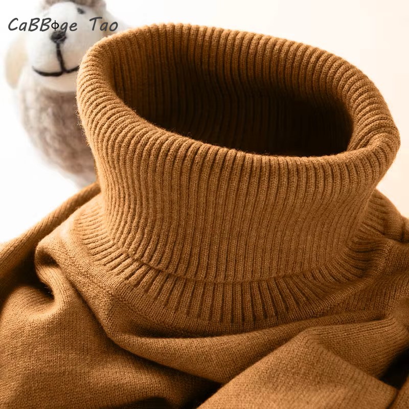 Knitted Cardigan Men - Mens Turtleneck Sweater Slim Fit Knitted