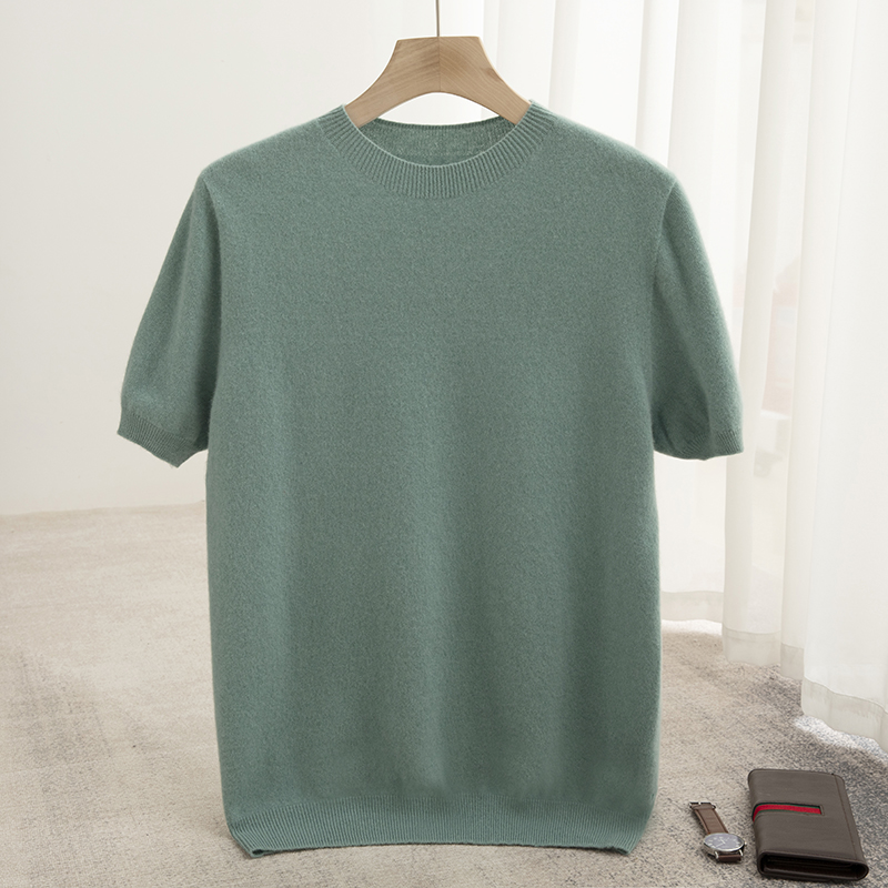 Knitted Cardigan Men - Spring Summer Men's Short Sleeved Pure