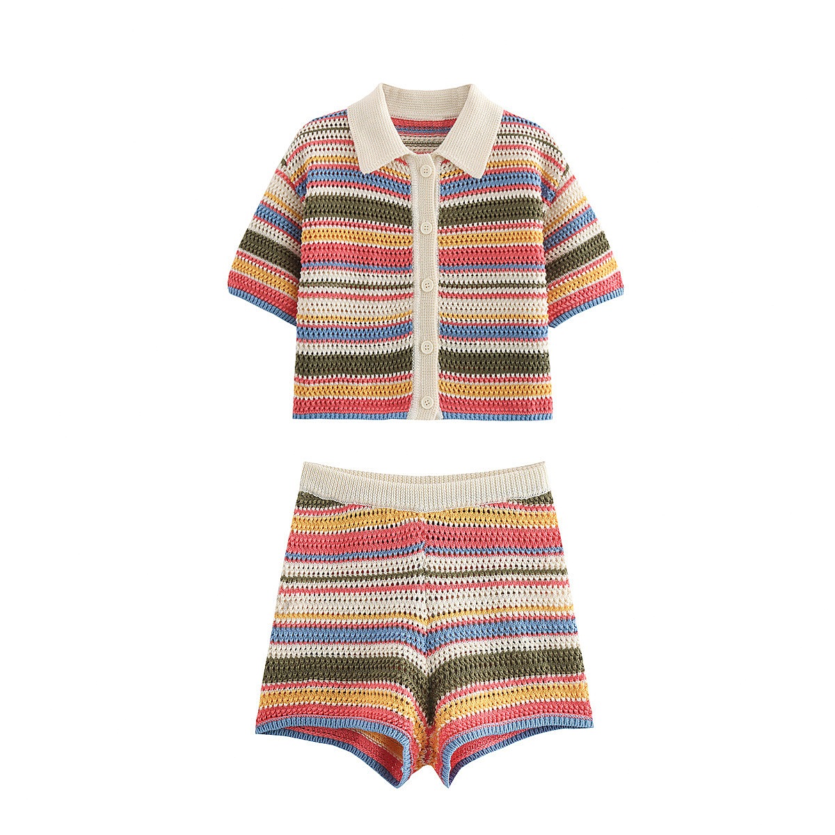 Knitted Cardigan Men - Matching Set Striped Knit Cardigan Top