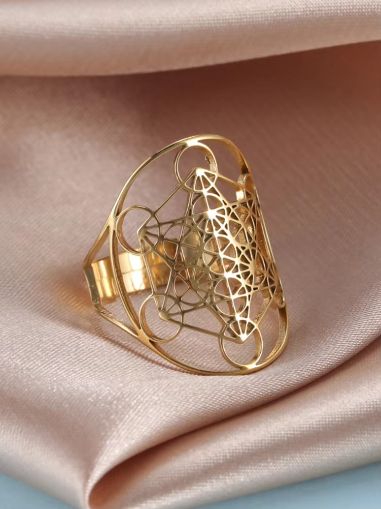 Men'S Fashion Today - Unift Sacred Geometry Ring Metatron Cube