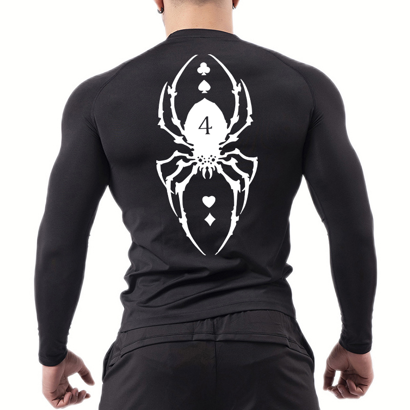 Spider Print Compression Shirt - Compression Shirt Workout review and price