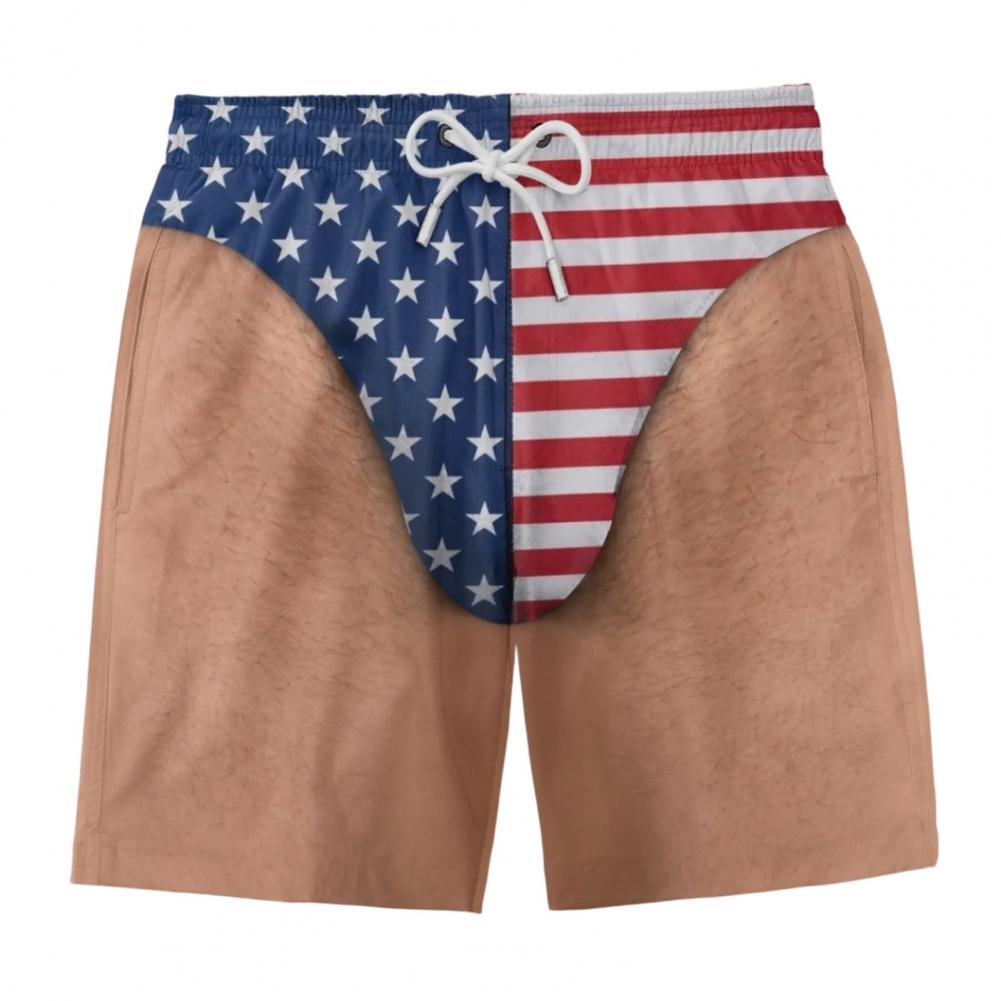 American Flag Print Beach Shor - Swim Trunk Shorts review and price