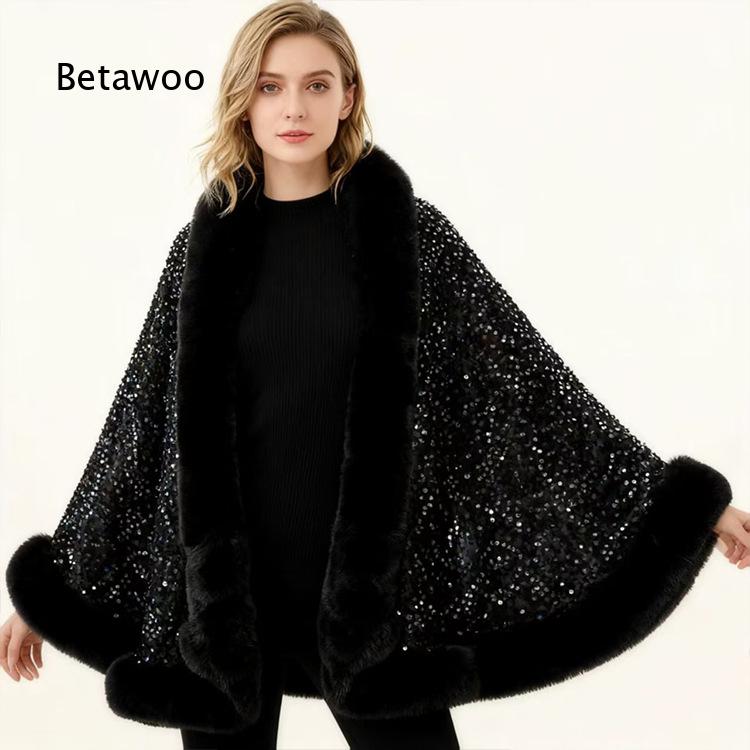 Women Short Poncho Cape With F - Mens Fashion Poncho review and price