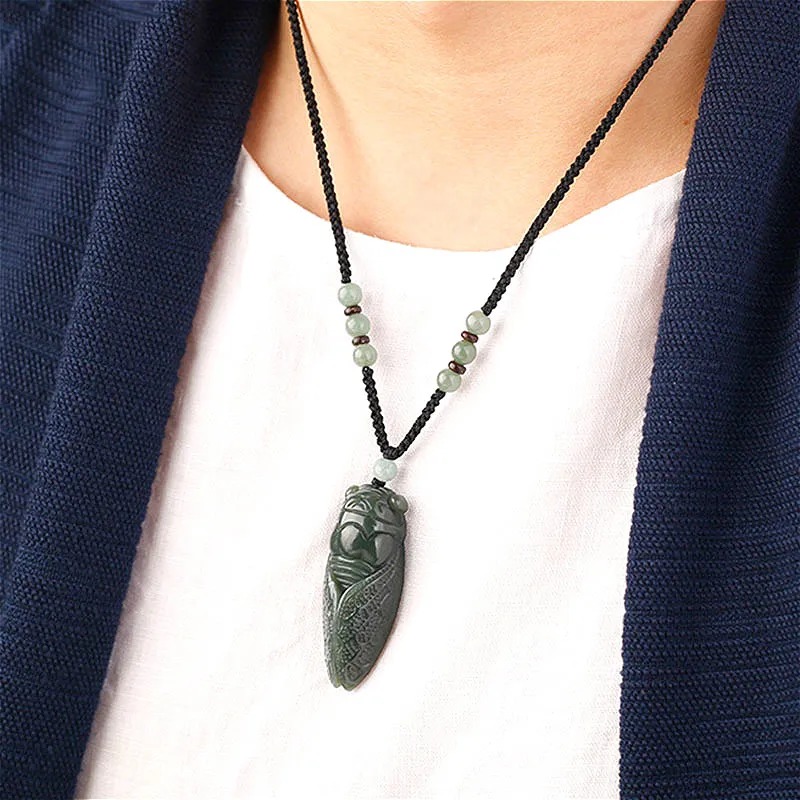 Natural Hetian Jade Cicada Pen - Men'S Fashion review and price