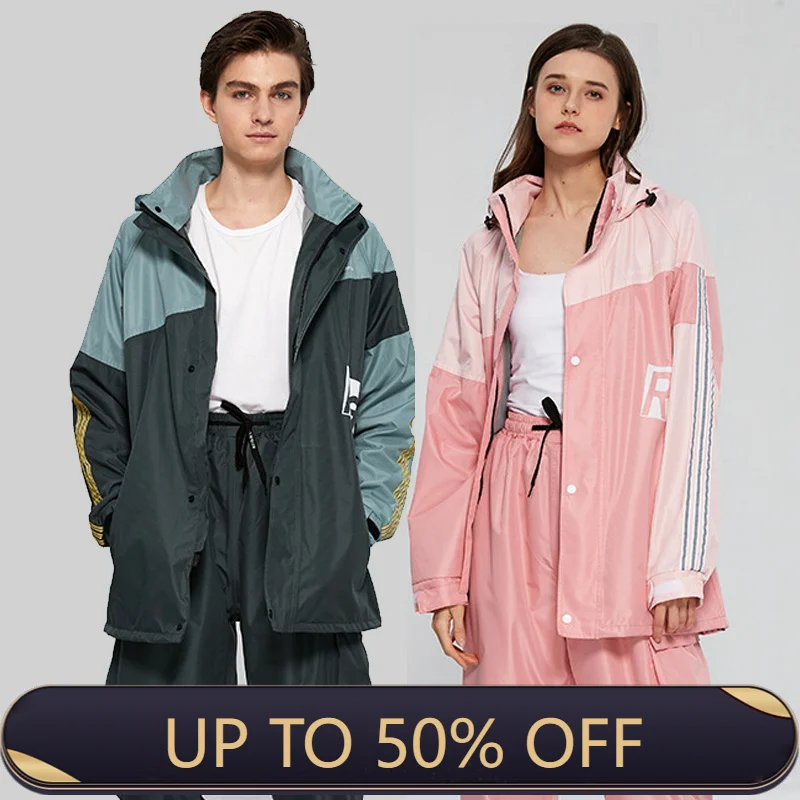 Adult Split Raincoat Suit Fash - Mens Fashion Poncho review and price