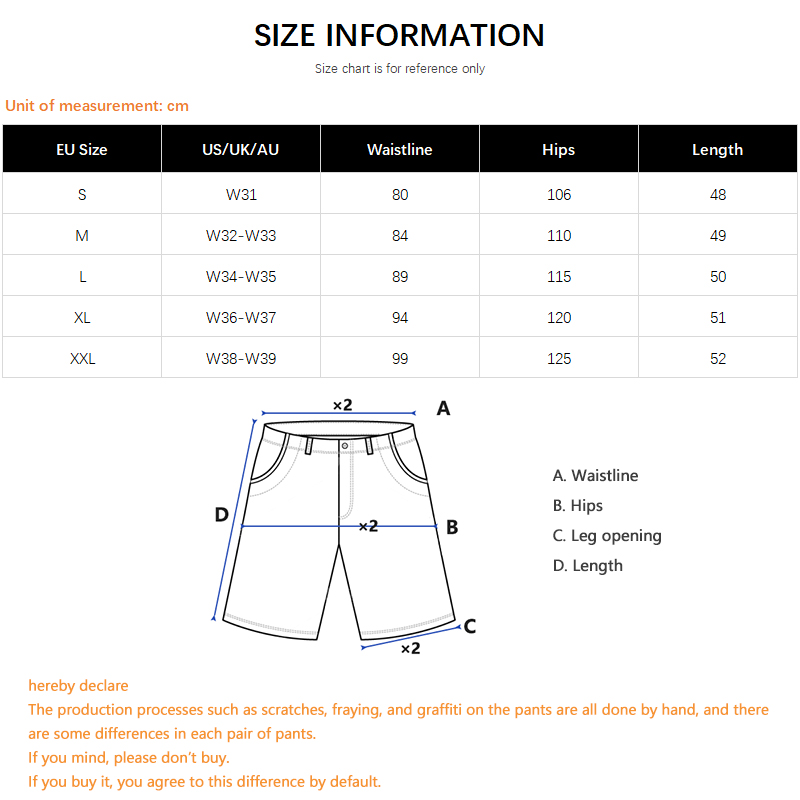 Hip-Hop Streetwear Men's Denim - Men'S Fashion Jeans review and price