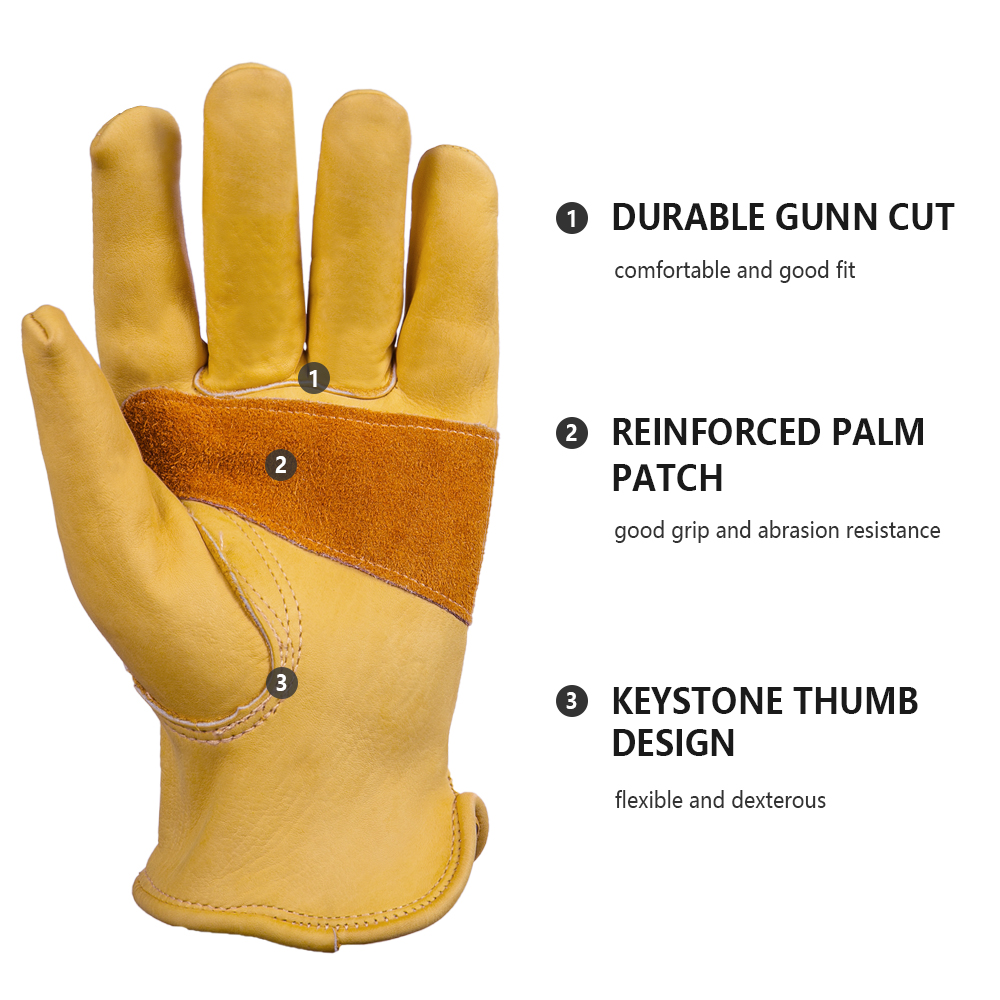 Leather Gloves Men Work Gloves - Men'S Fashion Gloves review and price