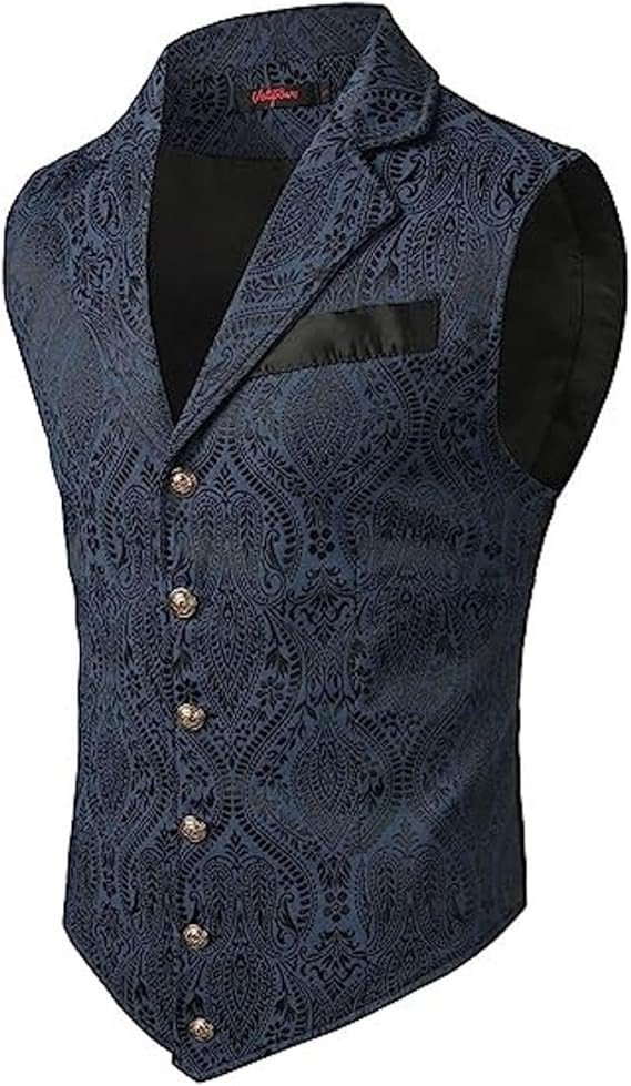 Men Multi Colors Victorian Flo - Formal Waistcoat Vest review and price