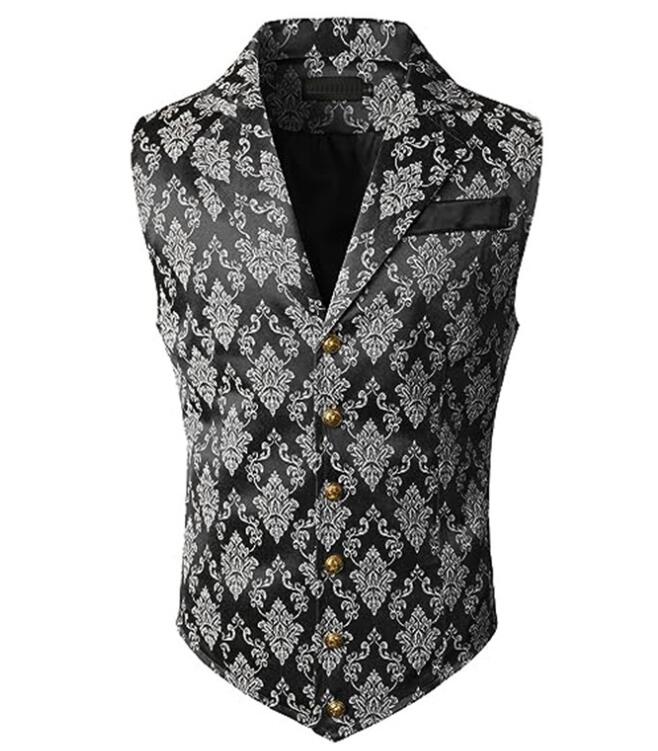 Men Multi Colors Victorian Flo - Formal Waistcoat Vest review and price