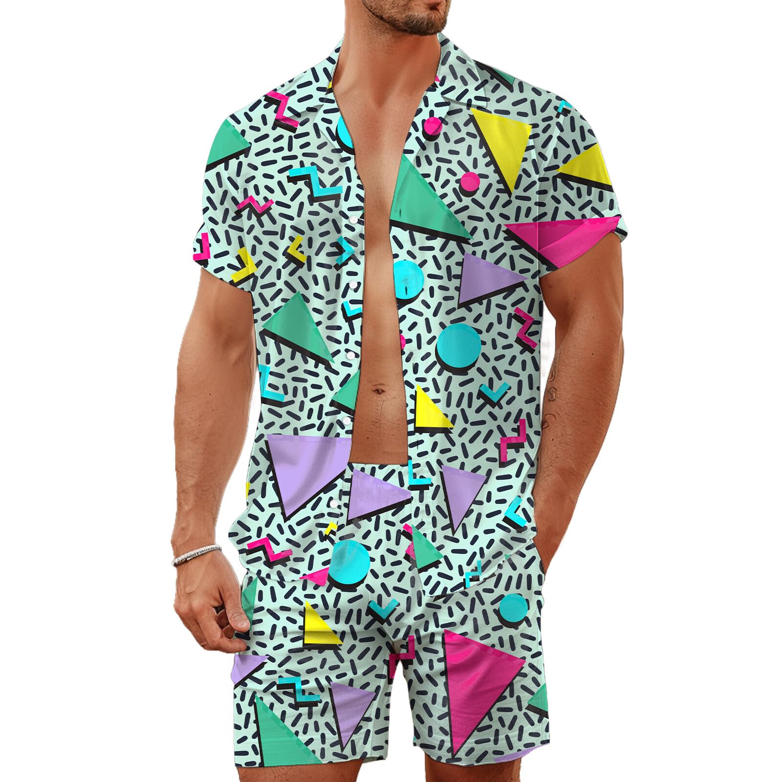 Summer Irregular Geometric 3D  - Men'S Fashion Undershirt review and price