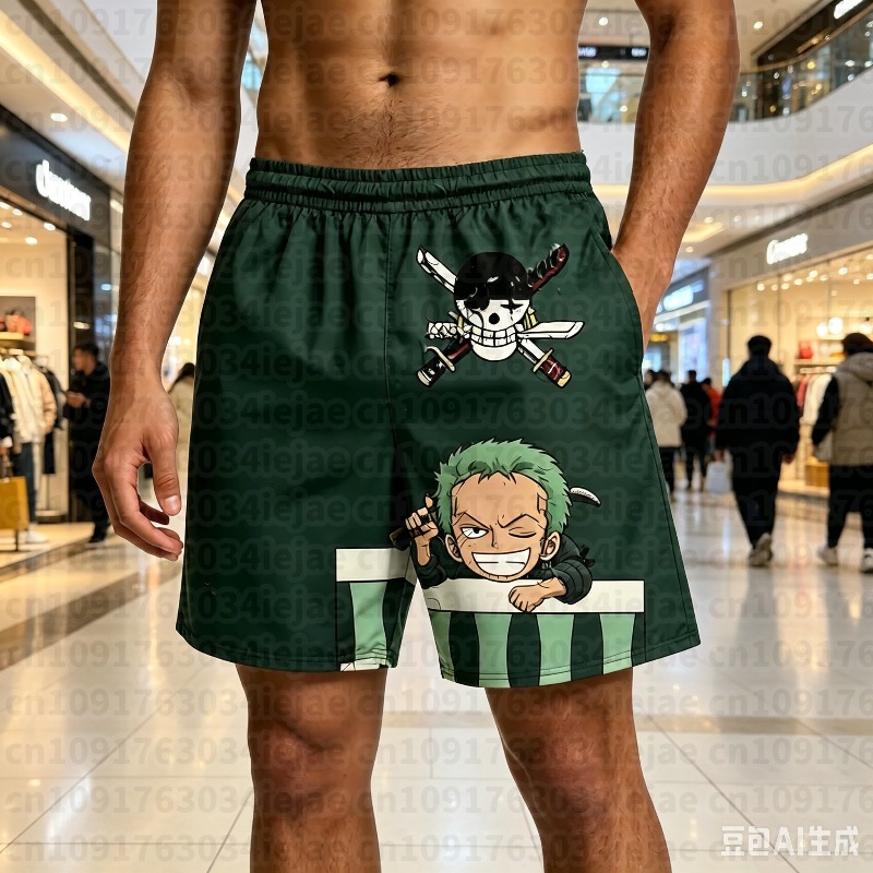 One Piece 3D Print Shorts Shan - Swim Trunk Shorts review and price