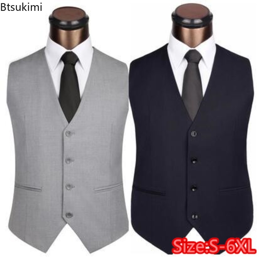 S-6XL Plus Size Men's Korean S - Formal Waistcoat Vest review and price