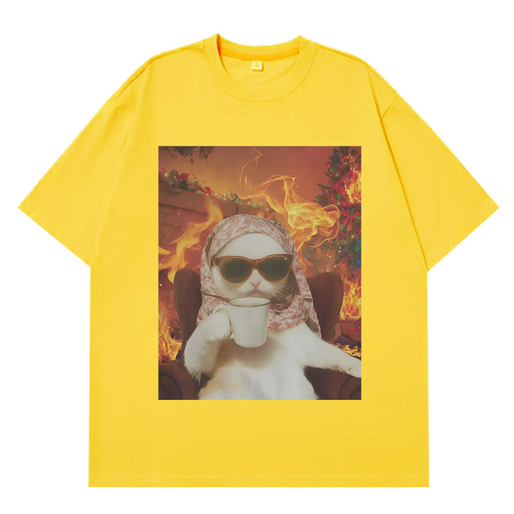 I Chill Cat Xmas Funny Cat Mem - Mens Xmas Fashion review and price