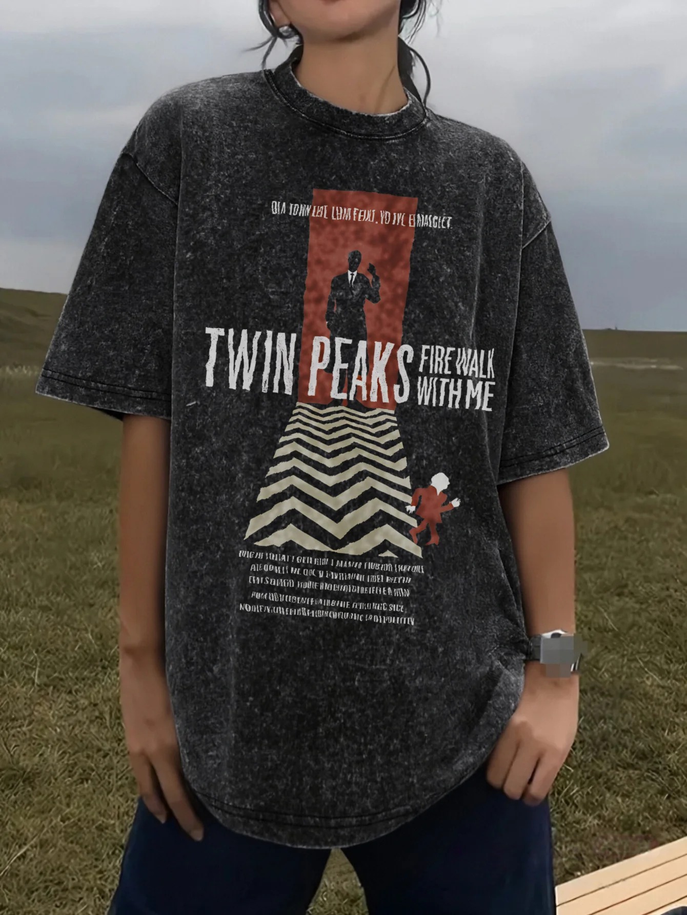 Twin Peaks TV Show Washed Over - Poster Men Fashion review and price