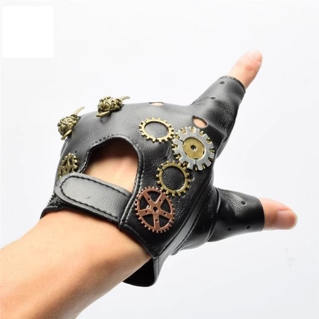 Steampunk PU Leather Fingerles - Men'S Fashion Gloves review and price