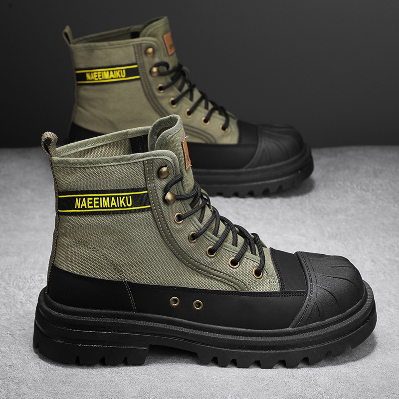Mens Canvas Boots Fashion High - Men'S Fashion For 45 Years Old review and price