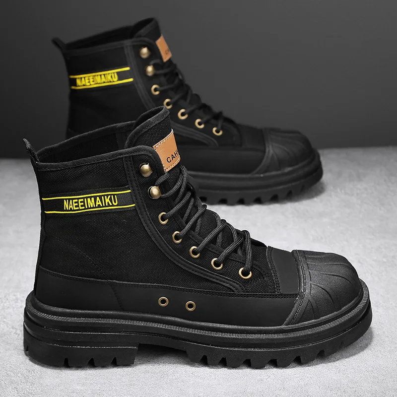 Mens Canvas Boots Fashion High - Men'S Fashion For 45 Years Old review and price