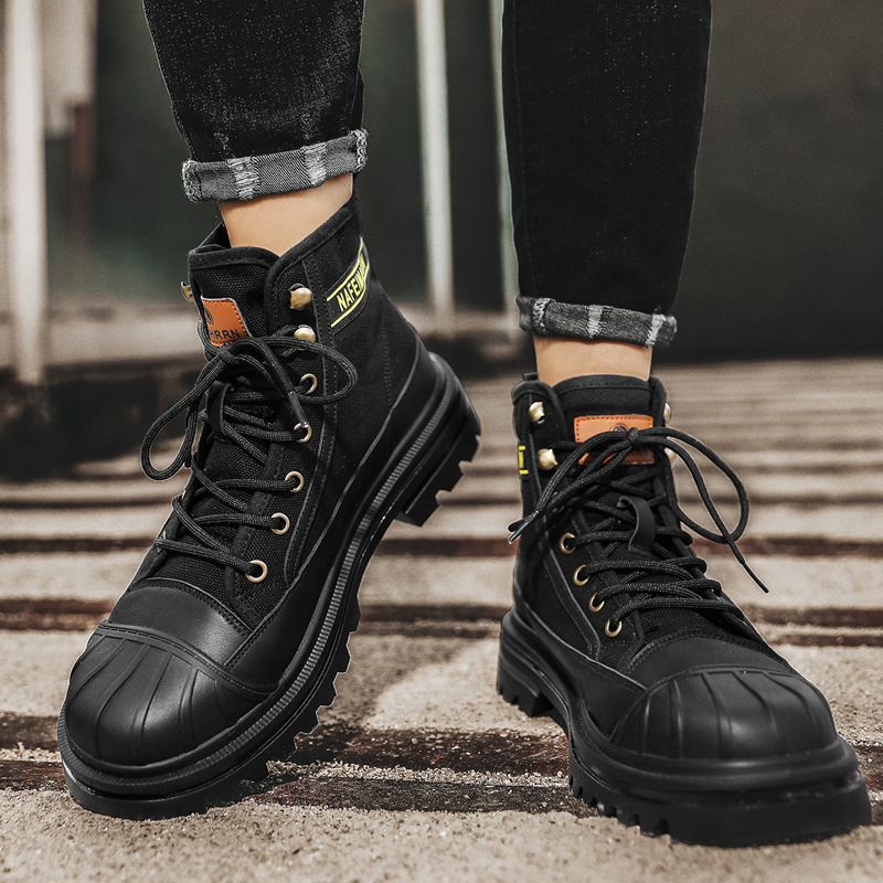 Mens Canvas Boots Fashion High - Men'S Fashion For 45 Years Old review and price
