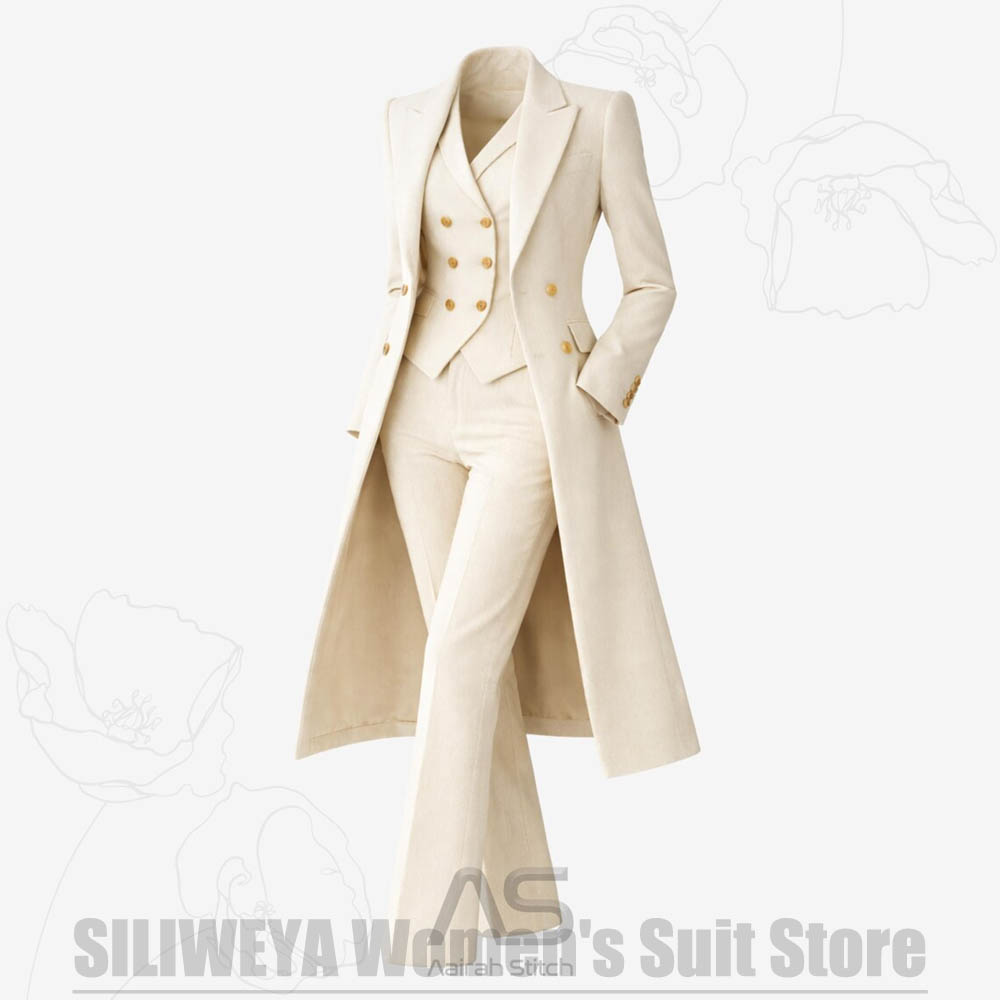 Women's Suit 3 Piece Double Br - Formal Waistcoat Vest review and price
