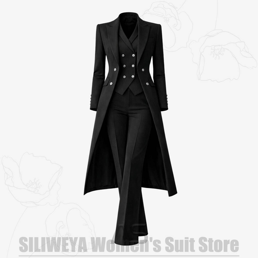 Women's Suit 3 Piece Double Br - Formal Waistcoat Vest review and price