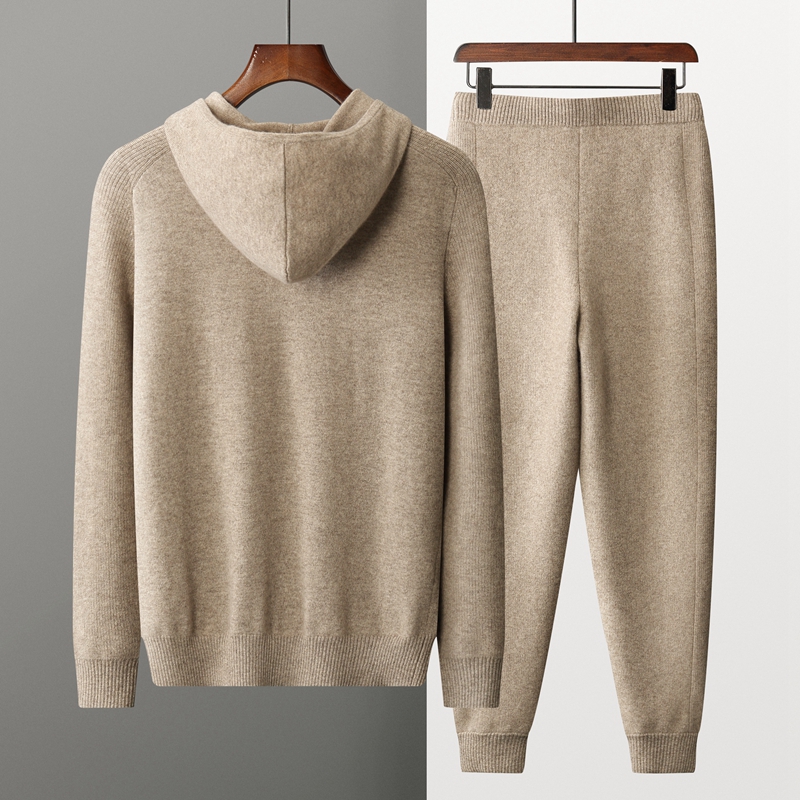 New 100% Cashmere Suit For Men - Knitted Cardigan Men review and price