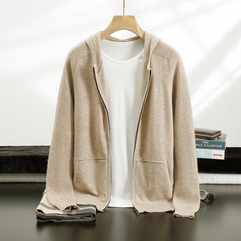 New 100% Cashmere Suit For Men - Knitted Cardigan Men review and price