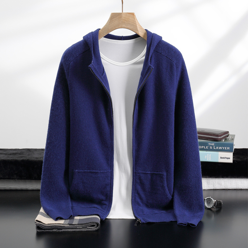 New 100% Cashmere Suit For Men - Knitted Cardigan Men review and price