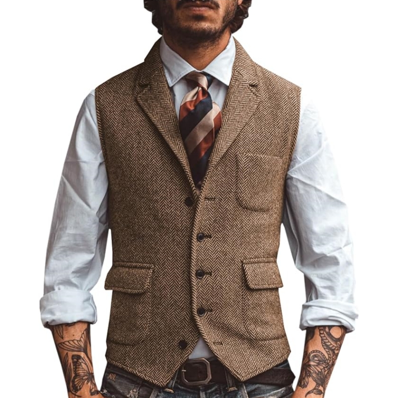 New V Neck Lapel Men's Suits V - Formal Waistcoat Vest review and price
