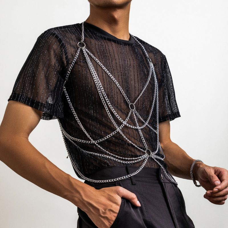 Men’s Body Chain Harness Silve - Fashion Harness Men review and price