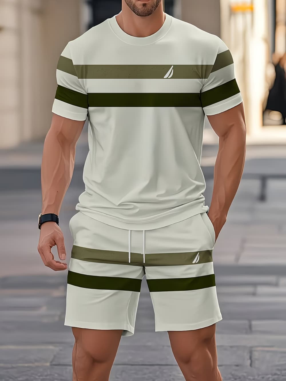 Men's Summer Sets Funny 3D Str - Men'S Fashion Undershirt review and price