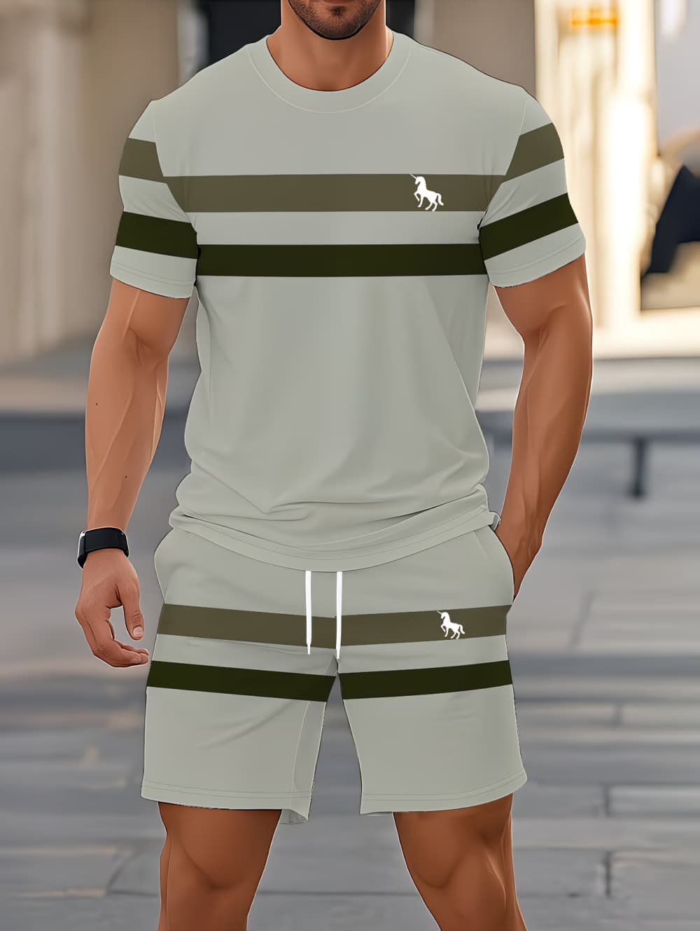 Men's Summer Sets Funny 3D Str - Men'S Fashion Undershirt review and price