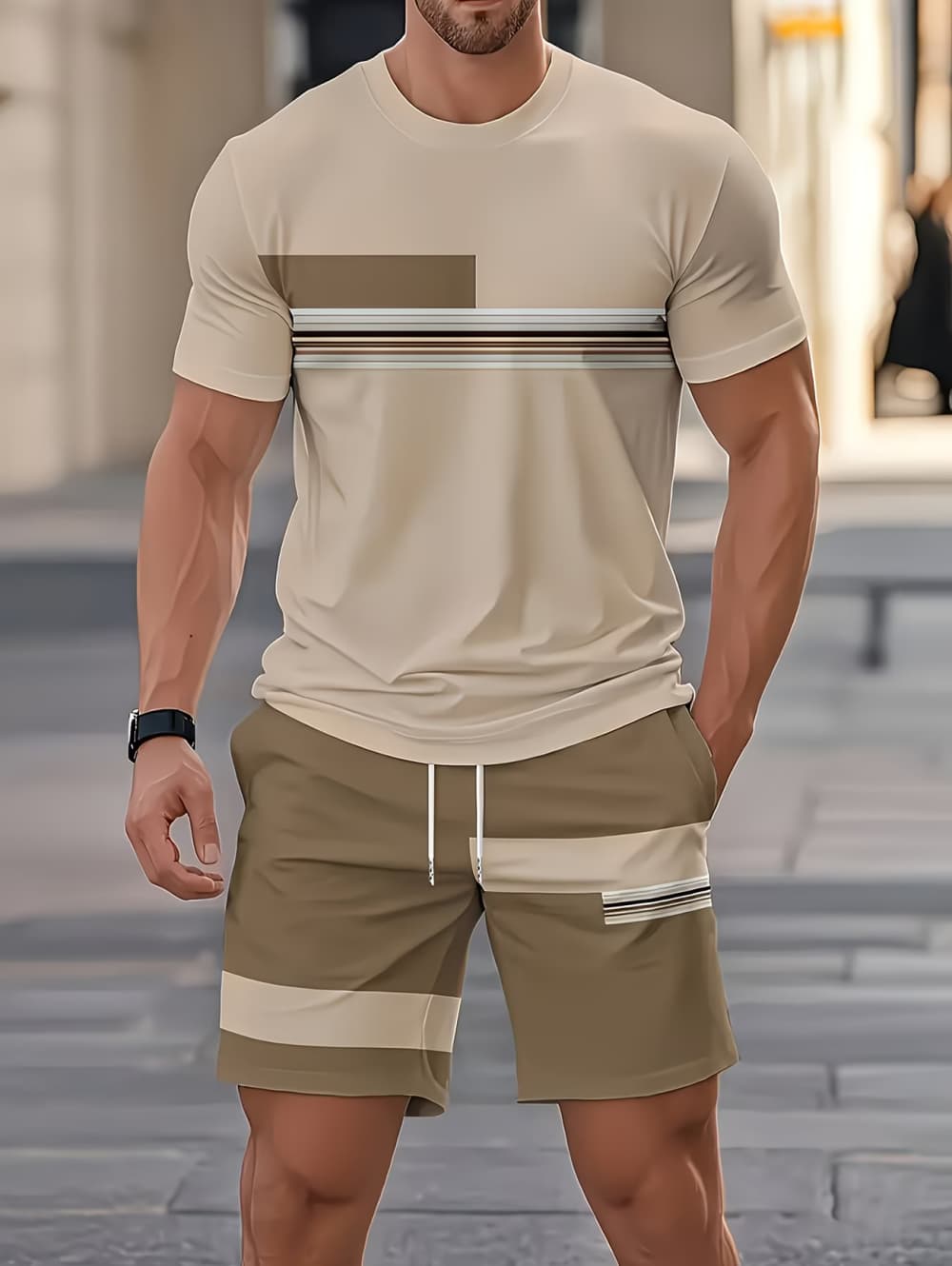 Men's Summer Sets Funny 3D Str - Men'S Fashion Undershirt review and price