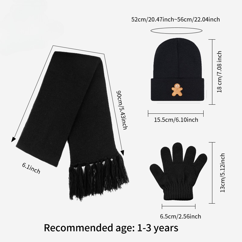 Soft Knitted 3Pcs Toddler Hat  - Mens Xmas Fashion review and price