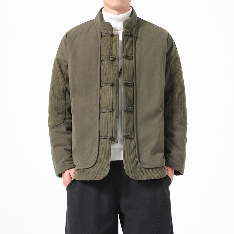 Chinese Style Men Cotton Padde - Corduroy Jacket Men review and price