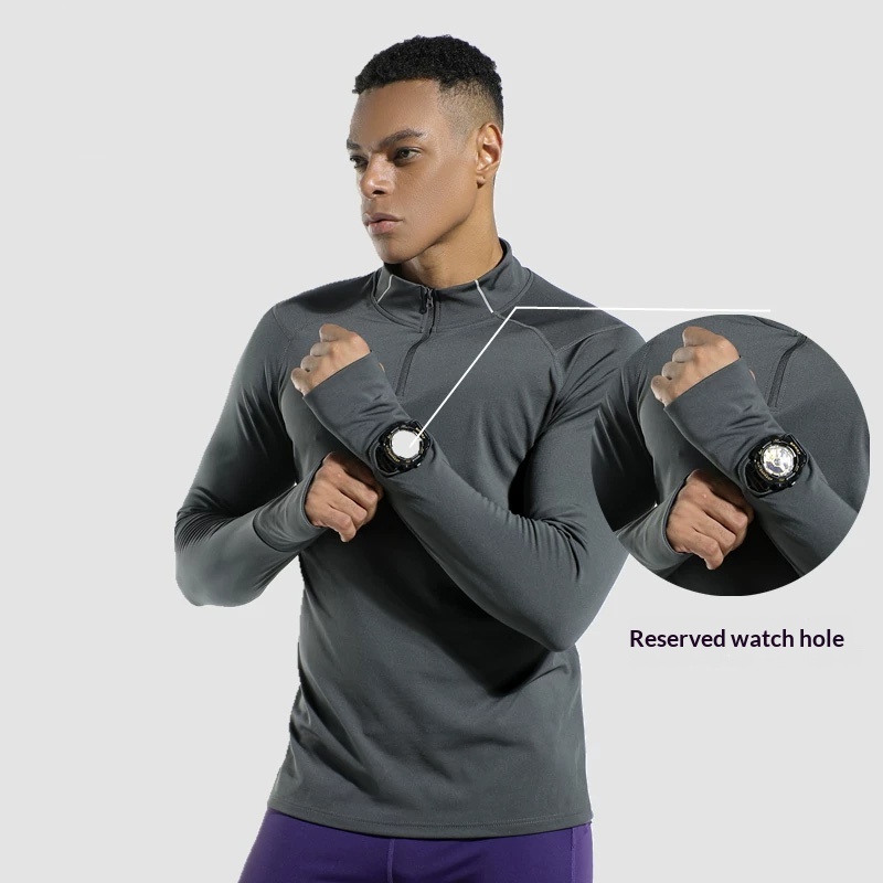 Men's Finger Hole Design Fall  - Compression Shirt Workout review and price