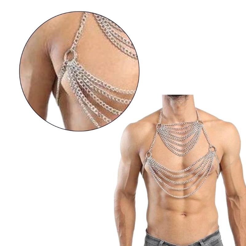 Y5GC Punk Body Chain Harness f - Fashion Harness Men review and price