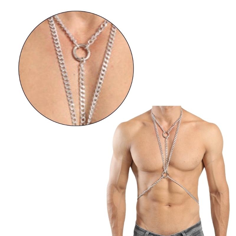 Y5GC Punk Body Chain Harness f - Fashion Harness Men review and price