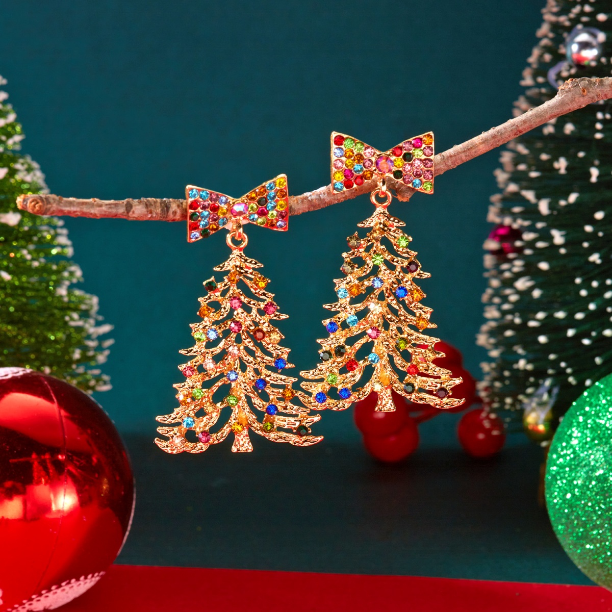 Xmas Holiday Drop Earrings Col - Mens Xmas Fashion review and price