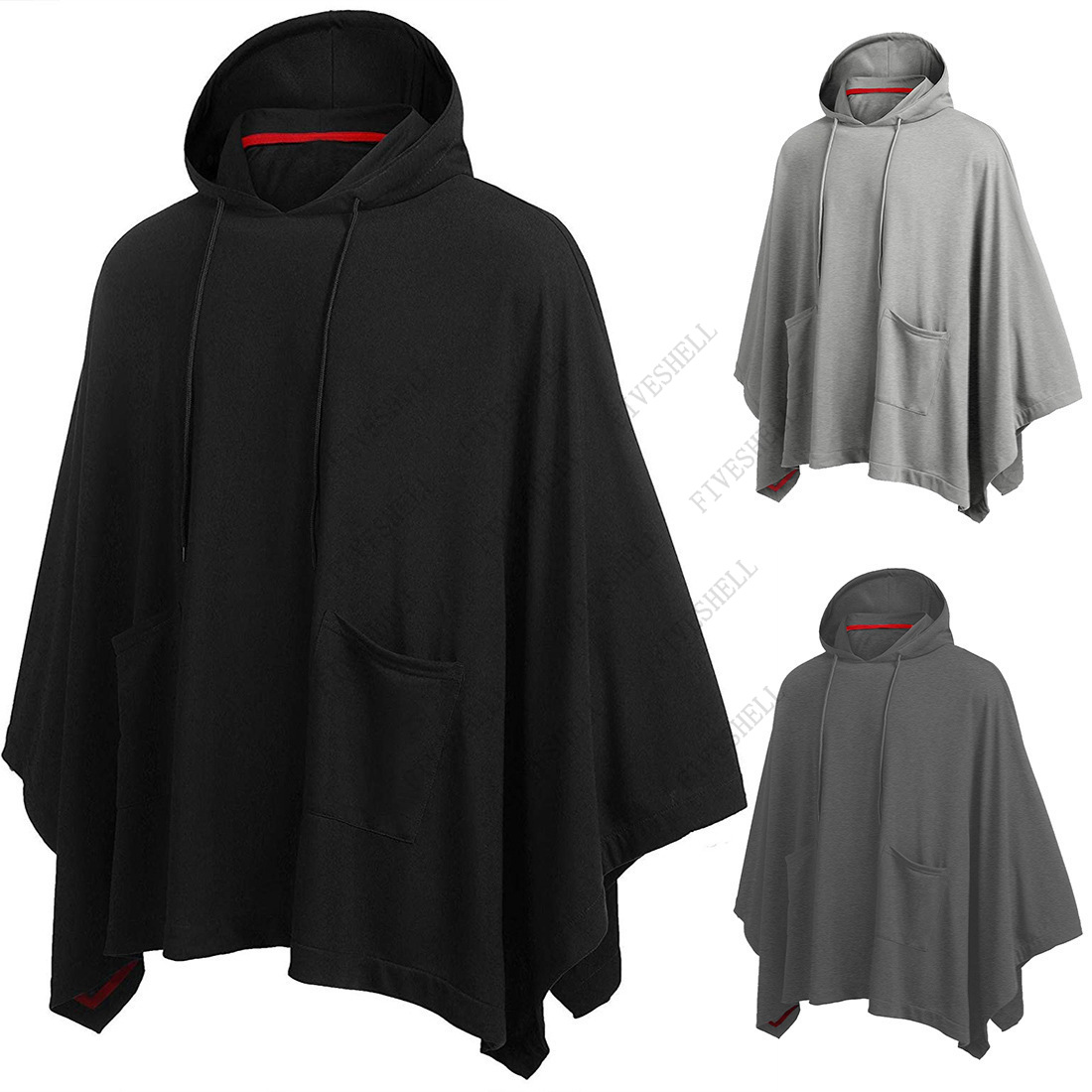 Unisex Casual Hooded Poncho Ca - Mens Fashion Poncho review and price