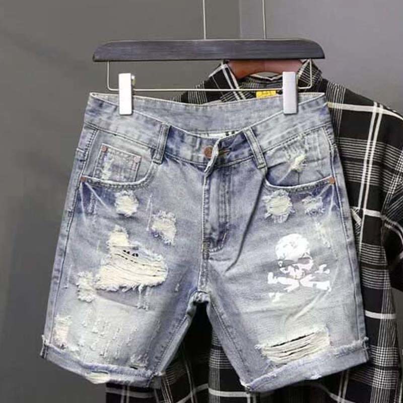 Summer Men's Worn Bead Hole Be - Men'S Fashion Jeans review and price