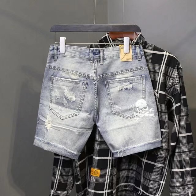 Summer Men's Worn Bead Hole Be - Men'S Fashion Jeans review and price
